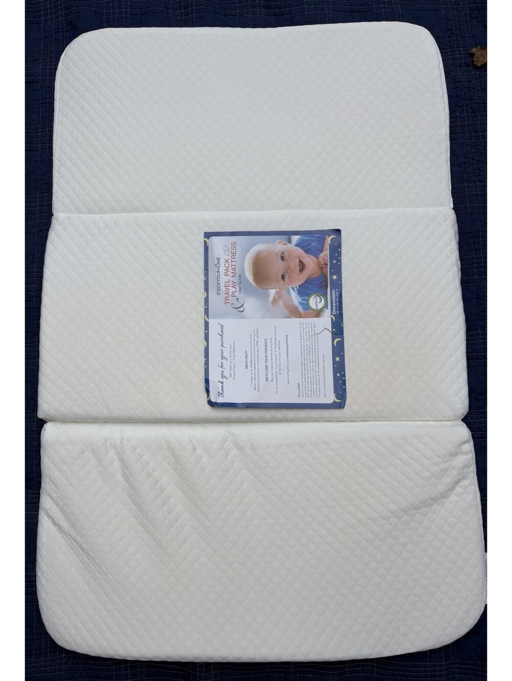 StockYourHome Travel Pack & Play Mattress 38x26 White Portable Crib Pad 🔥